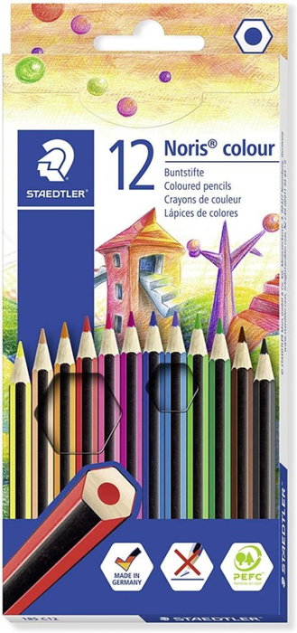 Staedtler Noris Colour Wopex Lápices de Colores Ecológicos, 12 Unidades Surtidas