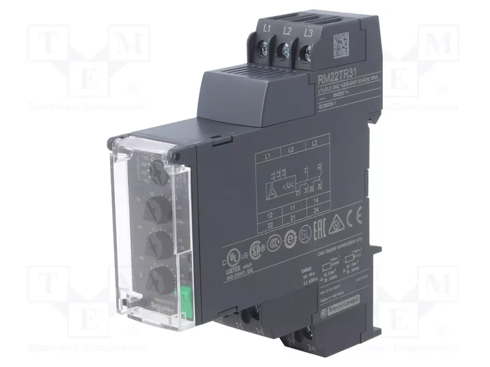 SCHNEIDER ELECTRIC RM22TR31 Relé de monitorización de tensión Zelio Control SCHNEIDER ELECTRIC RM22TR31 Relé de monitorización de tensión Zelio Control