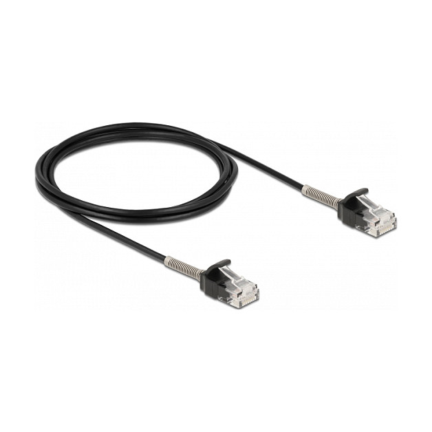 DeLOCK Cable de red RJ45 a RJ45 Cat.6A con protección contra dobleces, 2 m, Negro DeLOCK Cable de red RJ45 a RJ45 Cat.6A con protección contra dobleces, 2 m, Negro