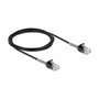 DeLOCK Cable de red RJ45 a RJ45 Cat.6A con protección contra dobleces, 2 m, Negro