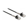 DeLOCK Cable de red RJ45 a RJ45 Cat.6A con protección contra dobleces, 2 m, Negro
