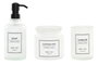 DKD Home Decor Set de Baño de 3 Piezas de Cristal Glaseado 400ml