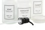 DKD Home Decor Set de Baño de 3 Piezas de Cristal Glaseado 400ml
