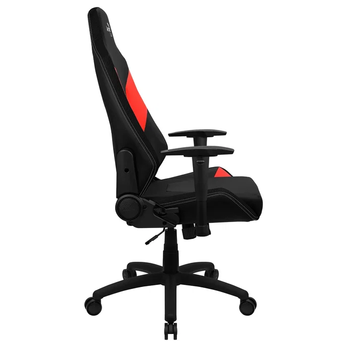 Aerocool ADMIRALBR Silla Gaming Reclinable Negra y Roja con Tecnología AIR, Reposabrazos 2D Ajustables y Cojín Lumbar, para hasta 150 kg