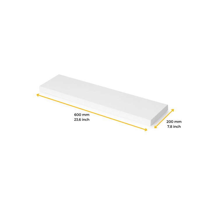 Emuca Tablero para baldas de estante, 600x200mm, espesor 30mm, Madera, Pintado blanco