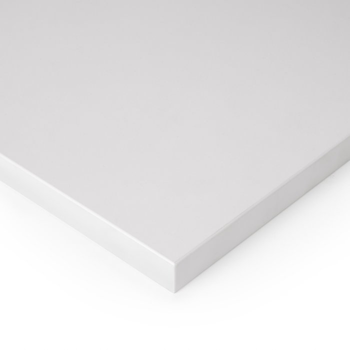Emuca Tablero para baldas de estante, 600x200mm, espesor 30mm, Madera, Pintado blanco