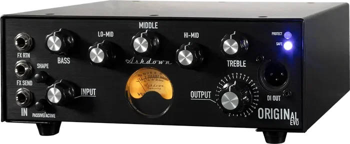 Ashdown EVO Cabezal Amplificador Bajo Transistor 300W Ecualizador 5 Bandas Bucle Efectos Salida Auriculares DI XLR Negro