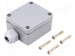 BOPLA Caja de conexiones gris con prensaestopas