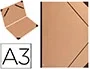 Clairefontaine Carpeta para planos DIN A3 con gomas, kraft marron verjurado, extensible hasta 30 mm Clairefontaine Carpeta para planos DIN A3 con gomas, kraft marron verjurado, extensible hasta 30 mm