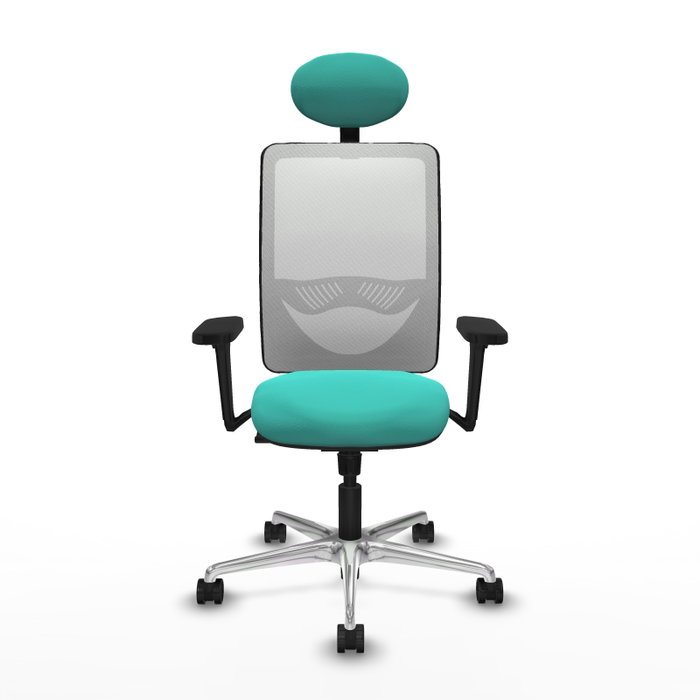 PIQUERAS Y CRESPO Silla de oficina Zulema con mecanismo Sincro, Turquesa y Blanco PIQUERAS Y CRESPO Silla de oficina Zulema con mecanismo Sincro, Turquesa y Blanco