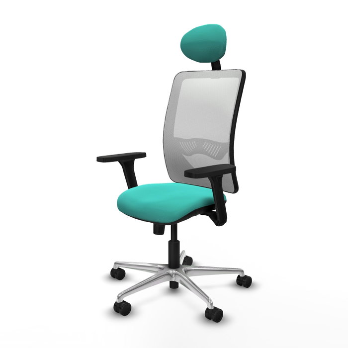 PIQUERAS Y CRESPO Silla de oficina Zulema con mecanismo Sincro, Turquesa y Blanco PIQUERAS Y CRESPO Silla de oficina Zulema con mecanismo Sincro, Turquesa y Blanco