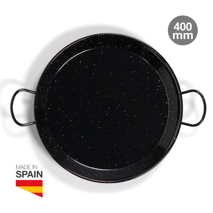 Vaello Paellera de acero esmaltado Ø400mm para 8-9 raciones Vaello Paellera de acero esmaltado Ø400mm para 8-9 raciones