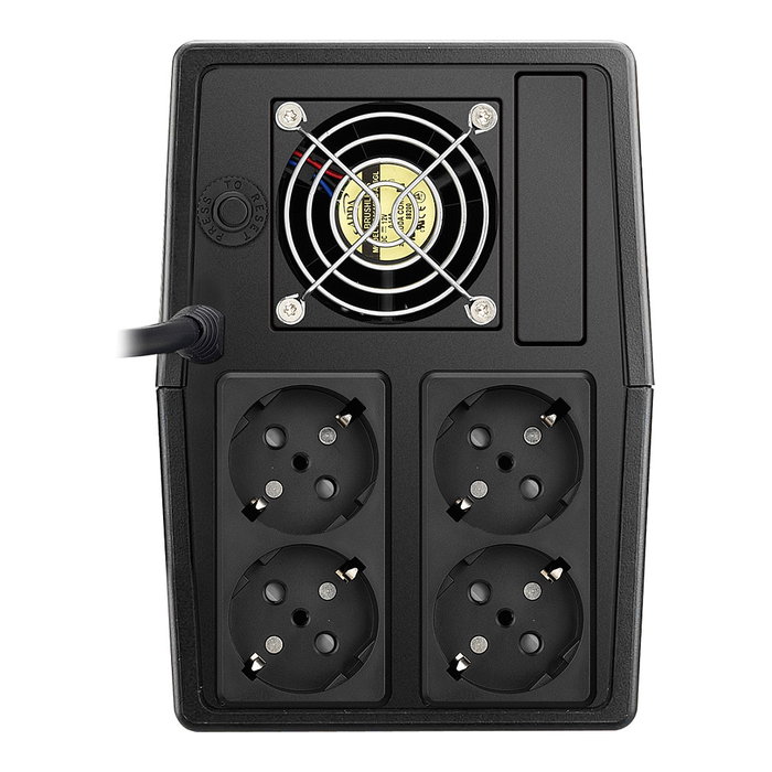 FSP FP 1500 SAI/UPS Line-interactive 1500VA/900W, Forma de Onda Senoidal, 2 Baterías de 9Ah, AVR, 4 Salidas, Torre Negra, Certificaciones CE y EAC