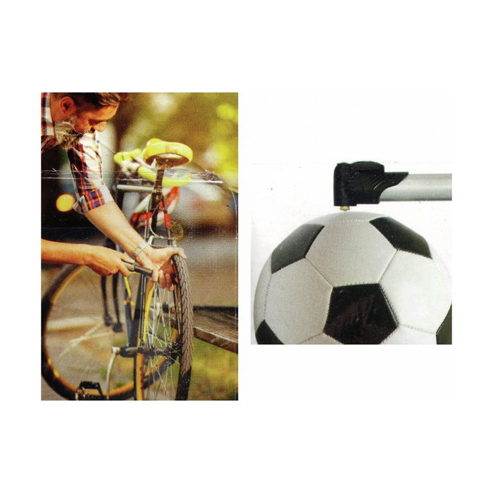 Dunlop Mini bomba de aire para bicicleta con 3 adaptadores