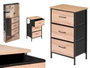 GIFTDECOR Mueble 3 Cajones Efecto Madera Madera-Negro