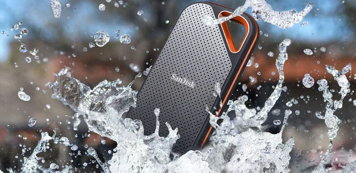 SanDisk Extreme PRO Portable SSD externo 2TB USB-C 3.2 Gen 2 - NVMe, lectura/escritura 2000 MB/s, hardware encryption, negro, resistente