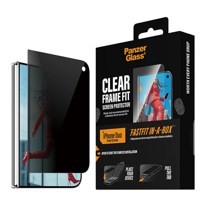 PanzerGlass Protector de pantalla con privacidad de 2 vías para iPhone Duo