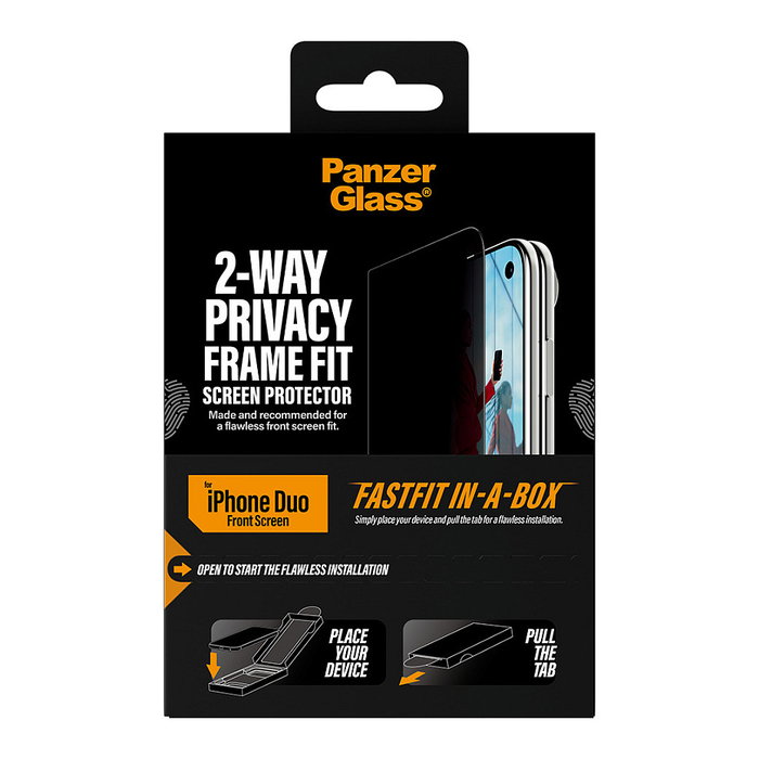 PanzerGlass Protector de pantalla con privacidad de 2 vías para iPhone Duo
