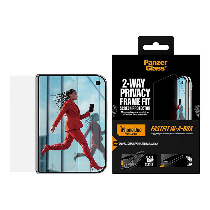 PanzerGlass Protector de pantalla con privacidad de 2 vías para iPhone Duo