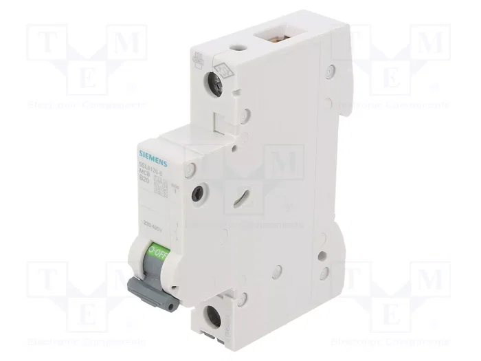 SIEMENS 5SL6120-6 Interruptor magnetotérmico 1 polo 20A Caract B SIEMENS 5SL6120-6 Interruptor magnetotérmico 1 polo 20A Caract B