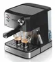 Haeger CM-85B.011A Máquina de Café Espresso Semi-automática Encimera 1.6 Litros 20 Bar 850W para Café Molido, Color Negro y Acero Inoxidable