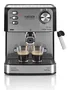 Haeger CM-85B.011A Máquina de Café Espresso Semi-automática Encimera 1.6 Litros 20 Bar 850W para Café Molido, Color Negro y Acero Inoxidable