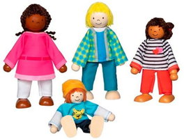 GOKI Set de muñecos articulados familia