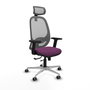 PIQUERAS Y CRESPO Silla de oficina Cilanco con mecanismo Sincro/Traslack, Morado y Gris