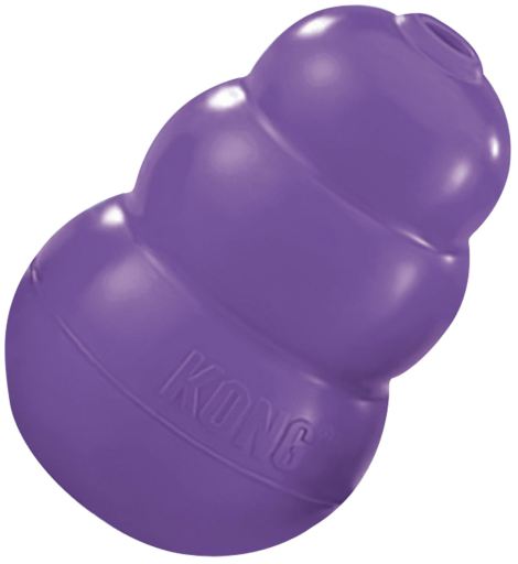 Kong Juguete para Perros Senior M, Fórmula de Caucho Natural para Masticación Suave y Juego