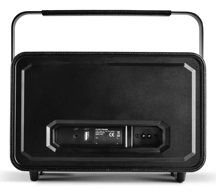 Energy Sistem Altavoz Bluetooth Clásico Portátil Estéreo 150W - Diseño Retro, Extra Bass, 10h Autonomía, USB, Negro