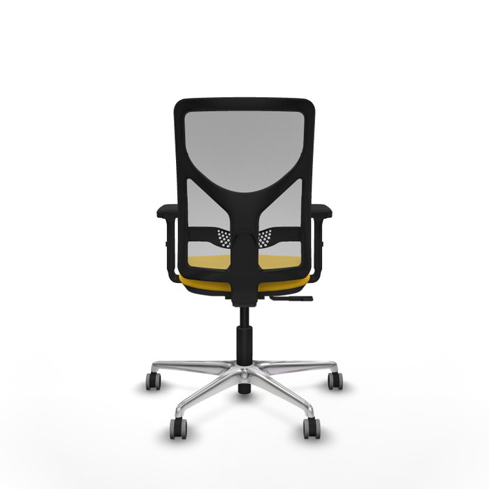 PIQUERAS Y CRESPO Silla de oficina Motilla con mecanismo Sincro, Amarillo y Gris
