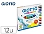 Giotto Rotulador Turbo Maxi Caja 12 Colores Lavables Punta Gruesa Bloqueada