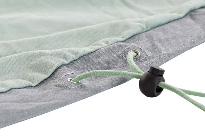 DKD Home Decor Bolsa Colección Baobab Kids 140 x 2 x 140 cm, Canvas, Azul, Verde, Lila, con Leon y Mapache