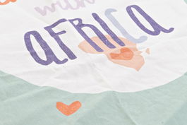 DKD Home Decor Bolsa Colección Baobab Kids 140 x 2 x 140 cm, Canvas, Azul, Verde, Lila, con Leon y Mapache