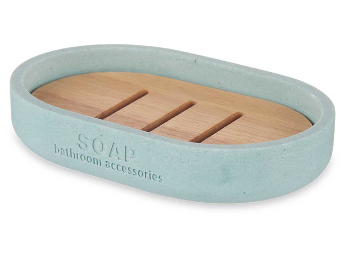 Berilo Jabonera Resina Bambú Azul 12.5 x 8.5 x 2.5 cm (Set de 6) Berilo Jabonera Resina Bambú Azul 12.5 x 8.5 x 2.5 cm (Set de 6)