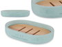 Berilo Jabonera Resina Bambú Azul 12.5 x 8.5 x 2.5 cm (Set de 6)