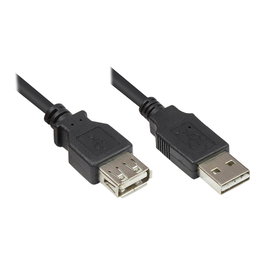 GoodConnections Cable de extensión USB 2.0 Tipo A a Tipo A, 0,5m