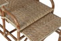 DKD Home Decor Tumbona y Mesa de Ratán Natural Set de 3 piezas 75 x 90 x 70 cm