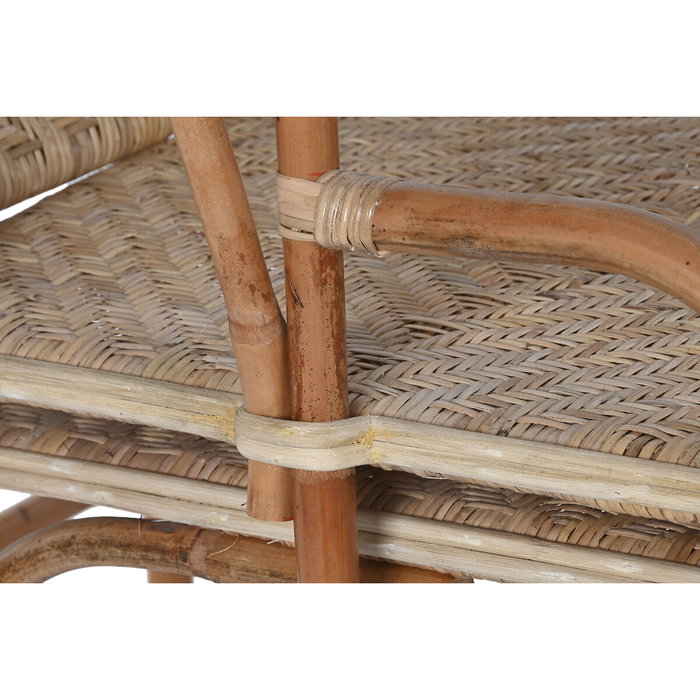 DKD Home Decor Set de Tumbona y Mesa de Ratán Natural Exotic 23 de 3 piezas