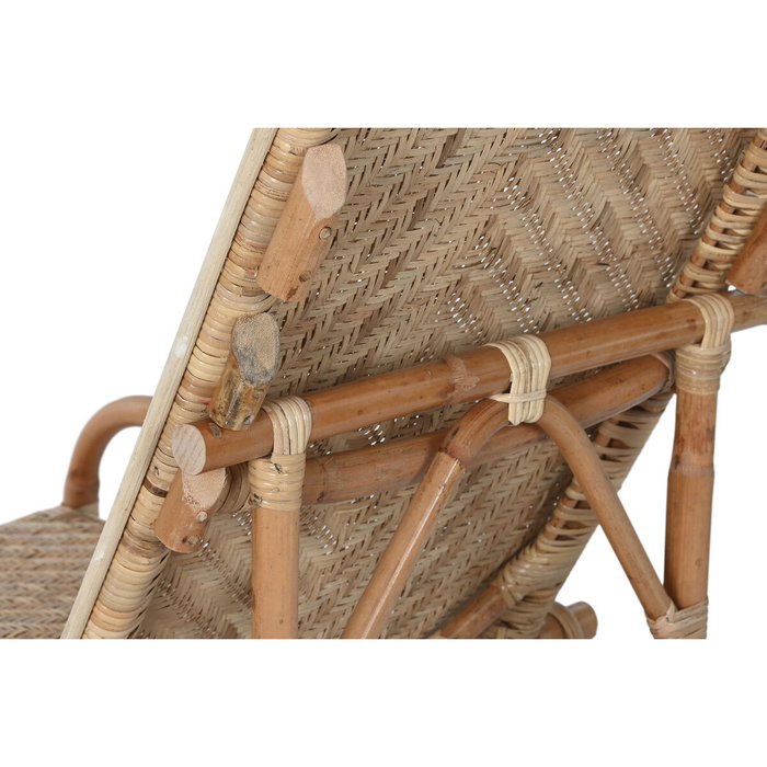 DKD Home Decor Set de Tumbona y Mesa de Ratán Natural Exotic 23 de 3 piezas