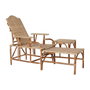 DKD Home Decor Set de Tumbona y Mesa de Ratán Natural Exotic 23 de 3 piezas