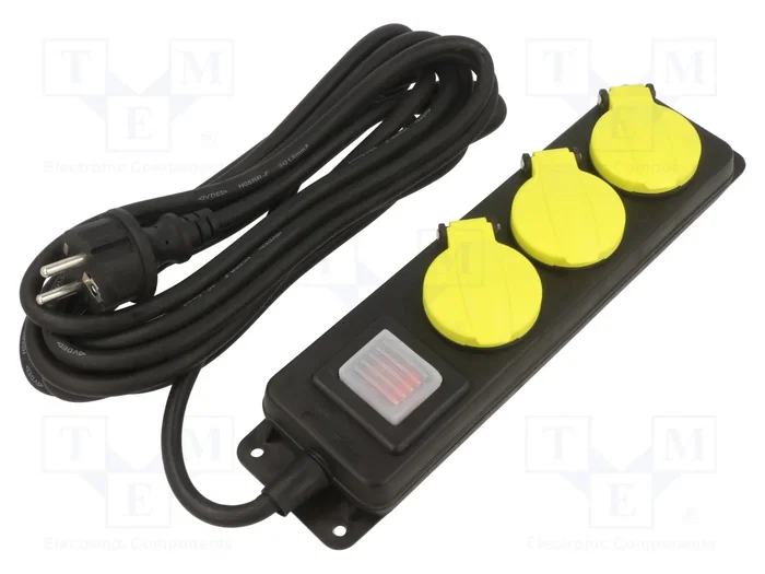 PLASTROL Prolongador de alimentación H05RR-F 3G1,5mm2 5m Negro PLASTROL Prolongador de alimentación H05RR-F 3G1,5mm2 5m Negro