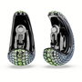 Swarovski Pendientes Multicolor con Baño de Rutenio