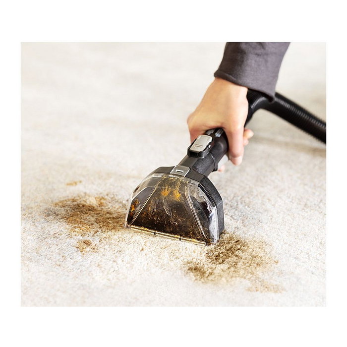 Bissell 3700N SpotClean HydroSteam Pro - Limpiador a Vapor de Cilindro 1.9 L, 1000W, para Alfombra, Suelo y Tapicería, Incluye Brocha y Boquilla, Negro/Cobre