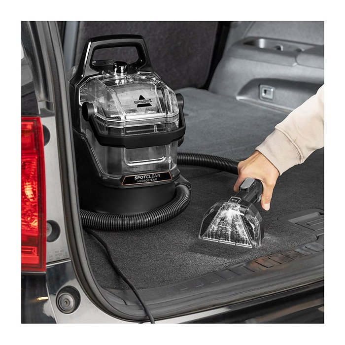 Bissell 3700N SpotClean HydroSteam Pro - Limpiador a Vapor de Cilindro 1.9 L, 1000W, para Alfombra, Suelo y Tapicería, Incluye Brocha y Boquilla, Negro/Cobre