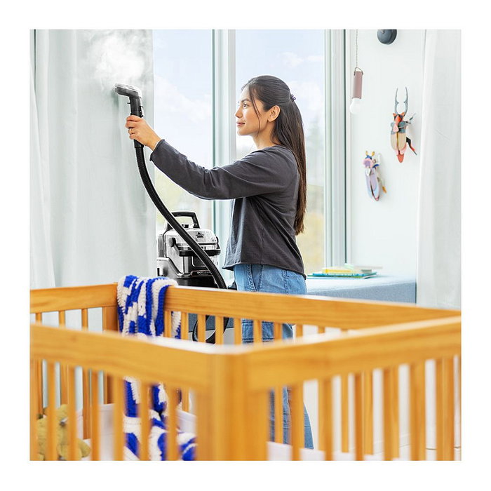 Bissell 3700N SpotClean HydroSteam Pro - Limpiador a Vapor de Cilindro 1.9 L, 1000W, para Alfombra, Suelo y Tapicería, Incluye Brocha y Boquilla, Negro/Cobre