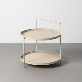 Mesita Beige Metal 56 X 56 X 60 cm