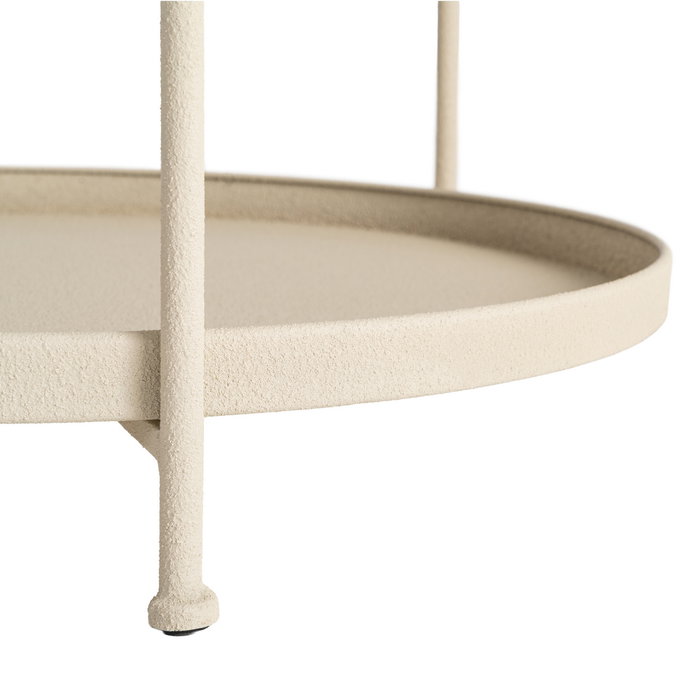 Mesita Beige Metal 56 X 56 X 60 cm