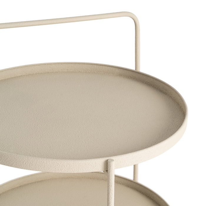 Mesita Beige Metal 56 X 56 X 60 cm