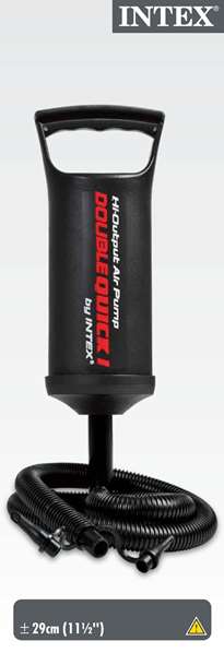 Intex Bomba de mano Double Quick I - Inflador manual para piscina, colchón y flotador - PVC, PE, ABS, acero, nylon